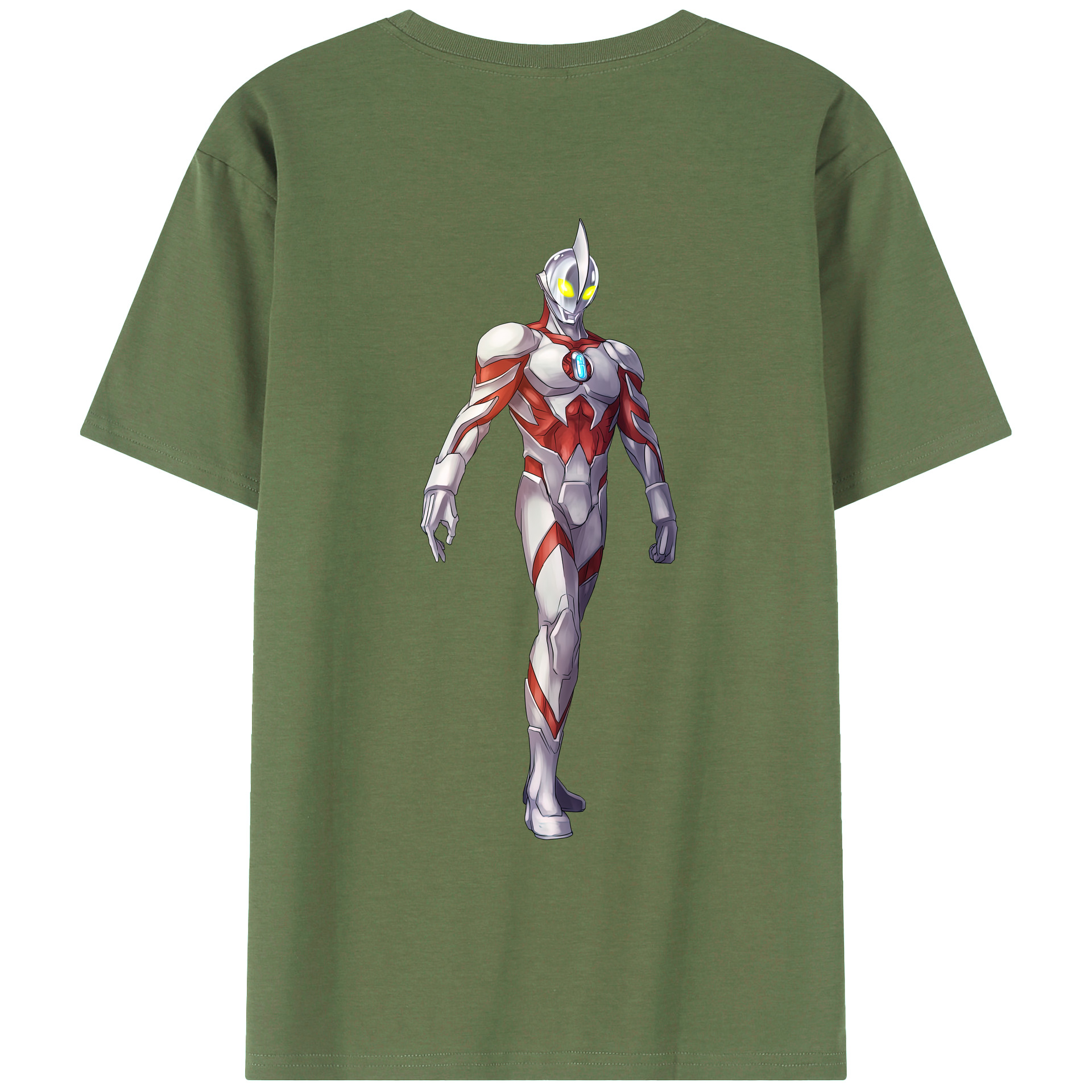 （画像用） ウルトラマン Ultraman 綿100％ メンズ半袖Tシャツ（バックプリント） 通気性